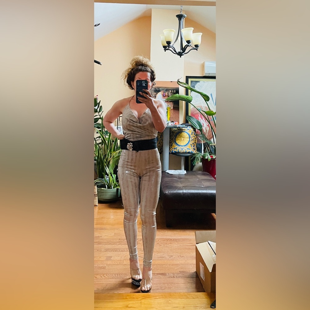 Elegant Silver Jumpsuit